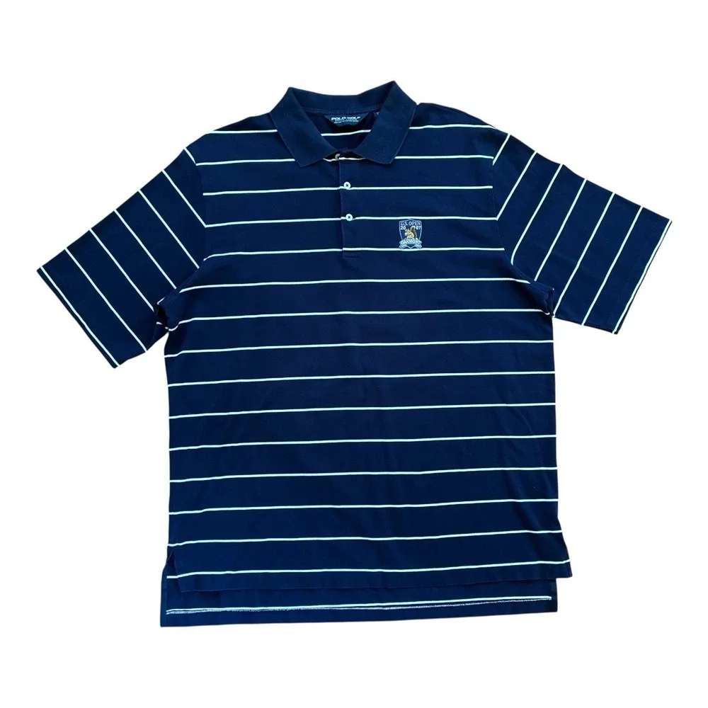 Polo Golf Ralph Lauren Mens XL Navy Blue U.S. Open 2007‎ Oakmont